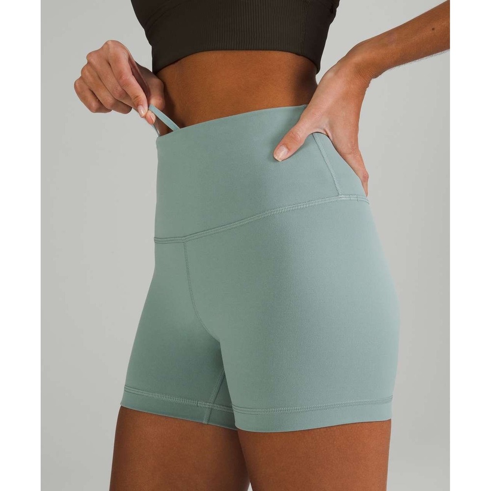 Lululemon Womens Wunder Under Shorts 6 Misty Glade Green High Rise Athletic